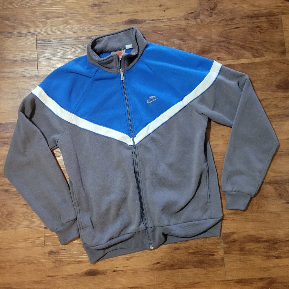Vintage Nike Jacket Front Full Zip Blue